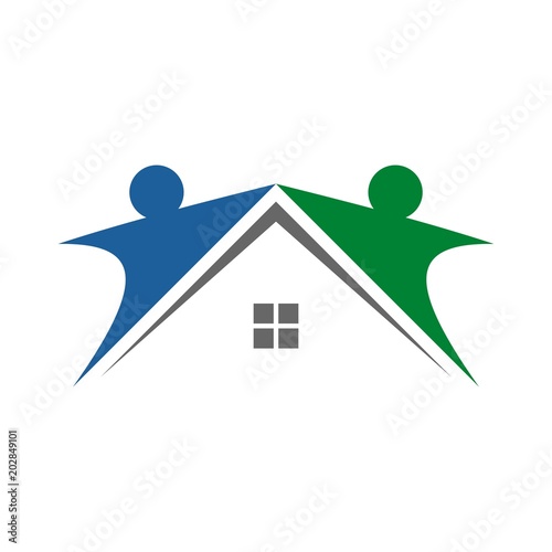 home logo. house and roof icon. building symbol. vector eps 08.
