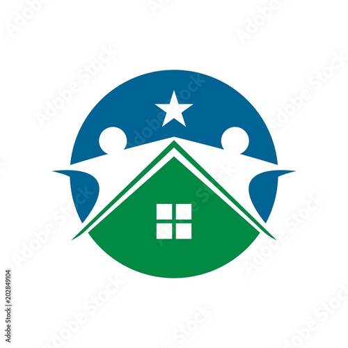 home logo. house and roof icon. building symbol. vector eps 08.