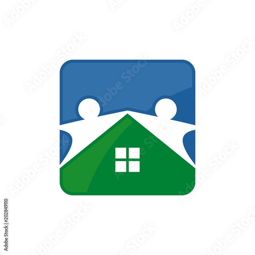 home logo. house and roof icon. building symbol. vector eps 08.