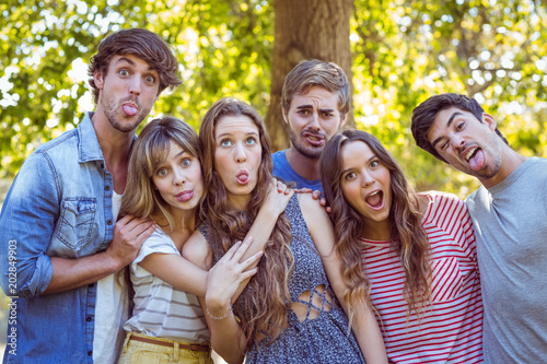 Happy friends in the park © WavebreakmediaMicro