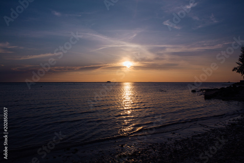 Amazing cloudy sunset