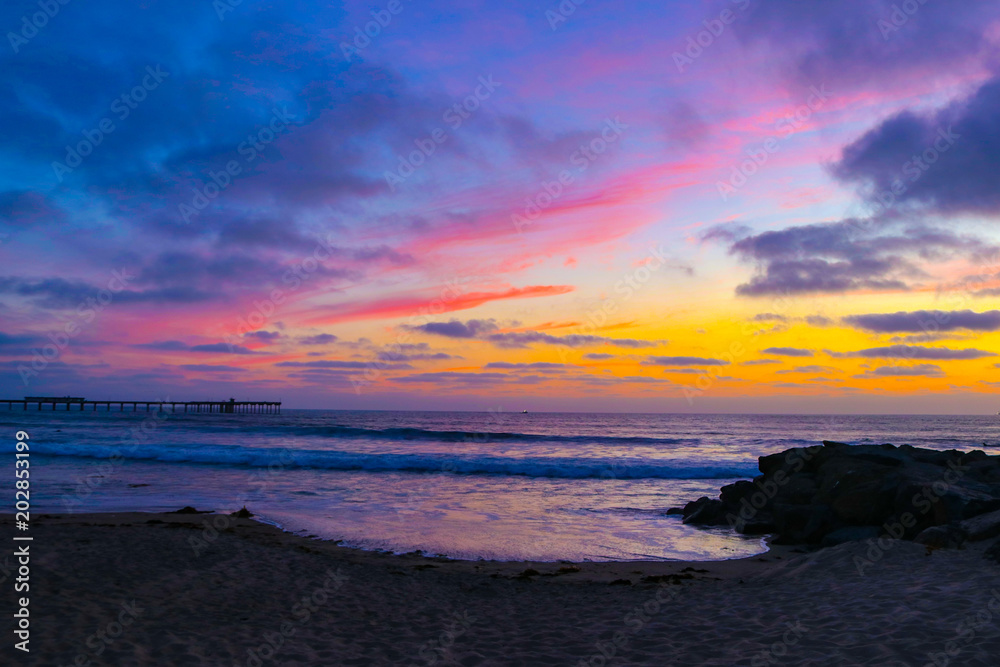 Pastel Sunset On The Beach
