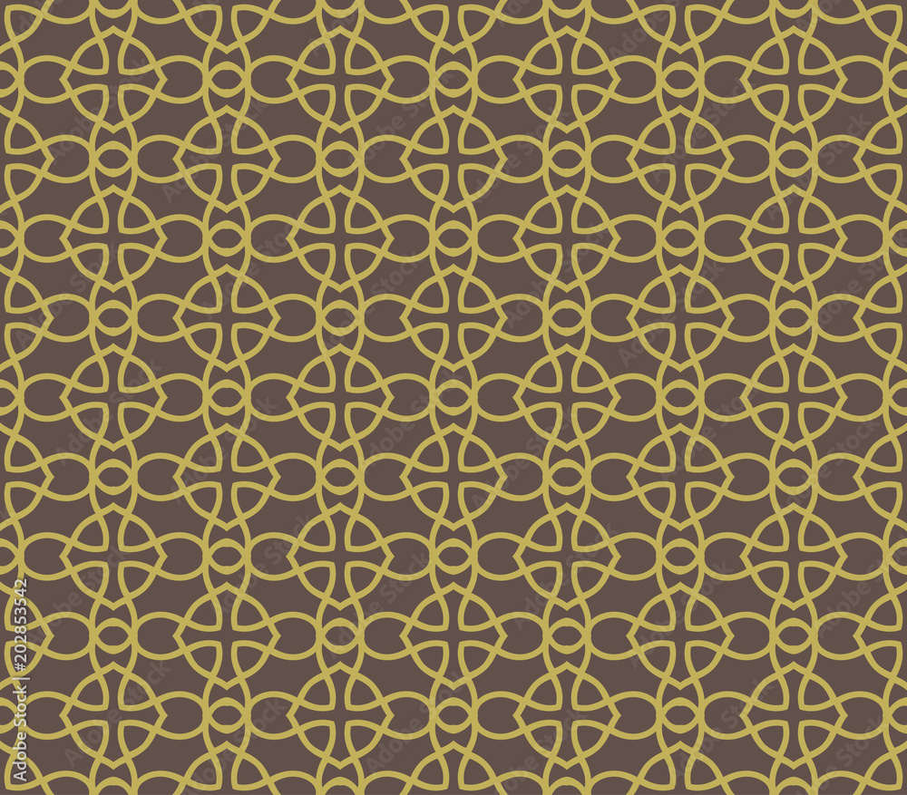Seamless linear pattern with crossing curved lines and scrolls ornament background. Seamless linear pattern with crossing curved lines and scrolls ornament background.