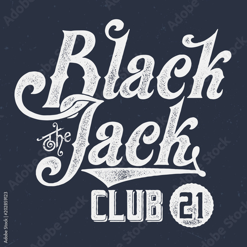 The Black Jack Club - Vintage Tee Design For Print 