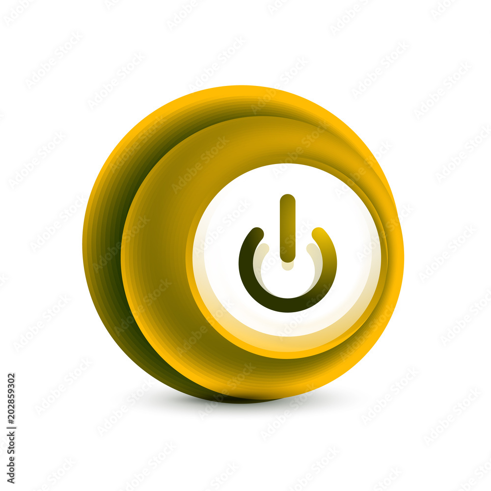 Glass transparent effect power start button, on off icon, vector UI or app symbol design Glass transparent effect power start button, on off icon, vector UI or app symbol design