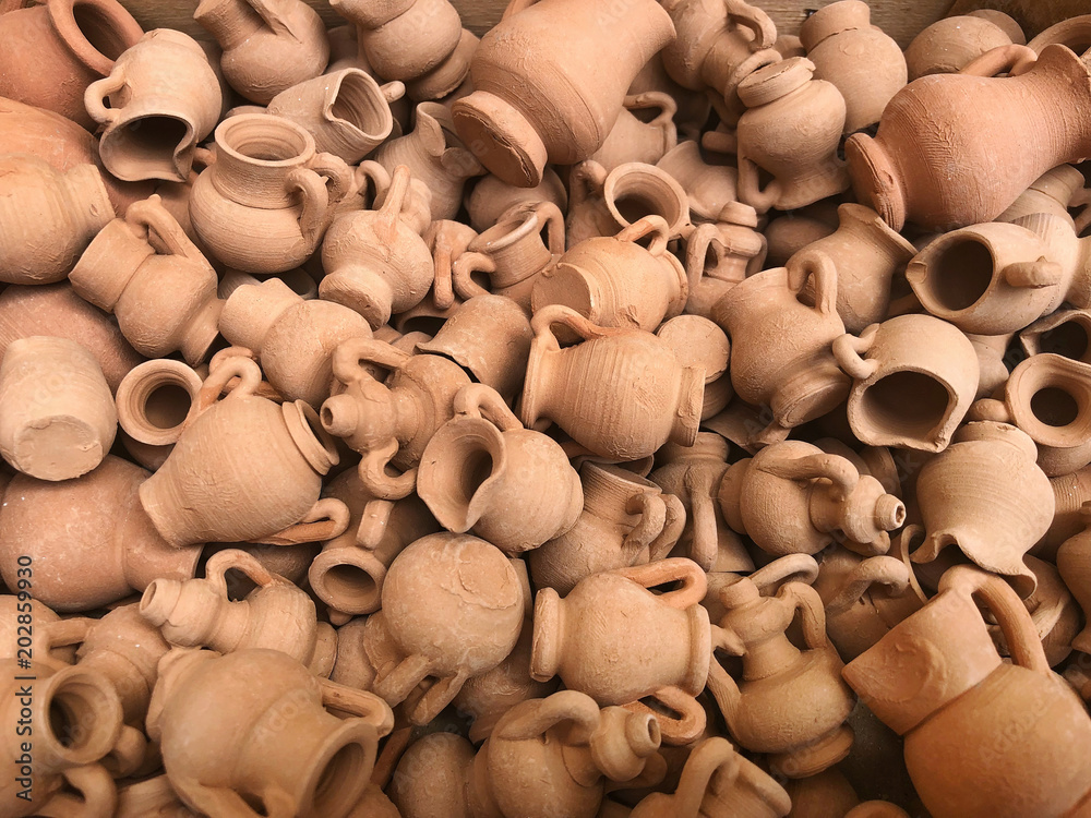 Εκτύπωση καμβά Piccole anfore di terracotta