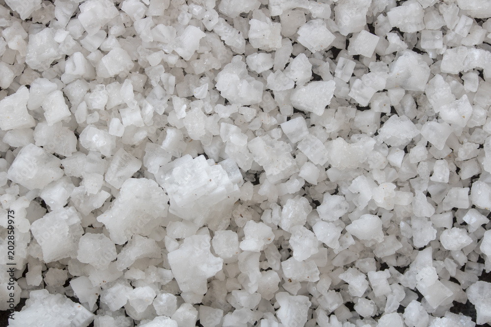 Close up white salt texture background Close up white salt texture background
