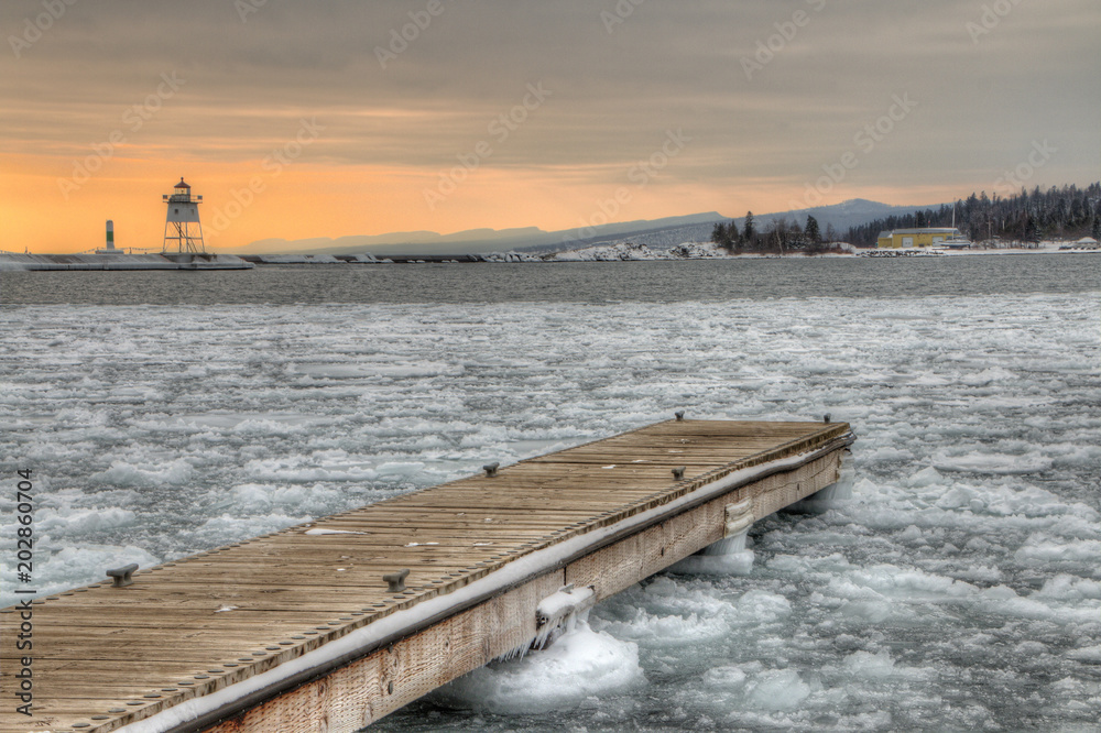 Grand Marais is a small Harbor City on the North Shore of Lake Superior in Minnesota Grand Marais is a small Harbor City on the North Shore of Lake Superior in Minnesota