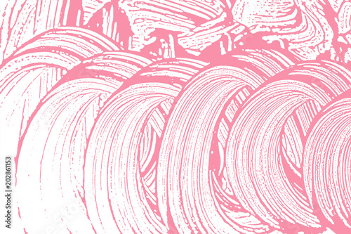 Natural soap texture. Amusing bright pink foam trace background. Artistic fancy soap suds. Cleanliness, cleanness, purity concept. Vector illustration.