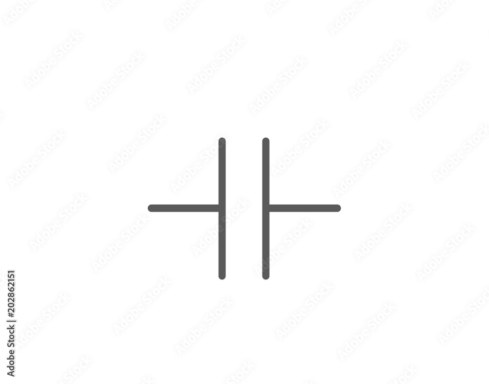 Capacitor connector icon Capacitor connector icon