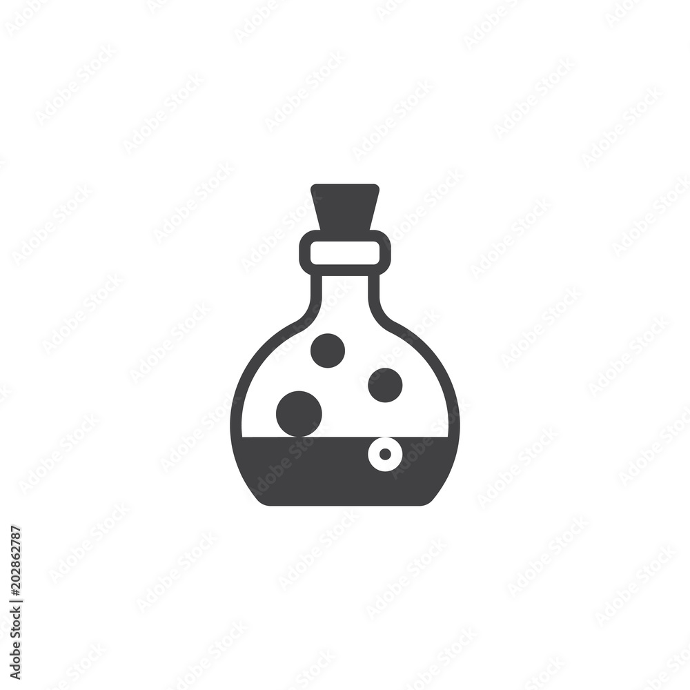 Potion bottle vector icon. filled flat sign for mobile concept and web design. Poison flask simple solid icon. Symbol, logo illustration. Pixel perfect vector graphics Potion bottle vector icon. filled flat sign for mobile concept and web design. Poison flask simple solid icon. Symbol, logo illustration. Pixel perfect vector graphics