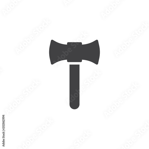 Axe weapon vector icon. filled flat sign for mobile concept and web design. Ax simple solid icon. Symbol, logo illustration. Pixel perfect vector graphics