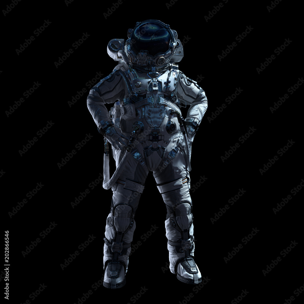 Astronaut in darkness. Mixed media Astronaut in darkness. Mixed media