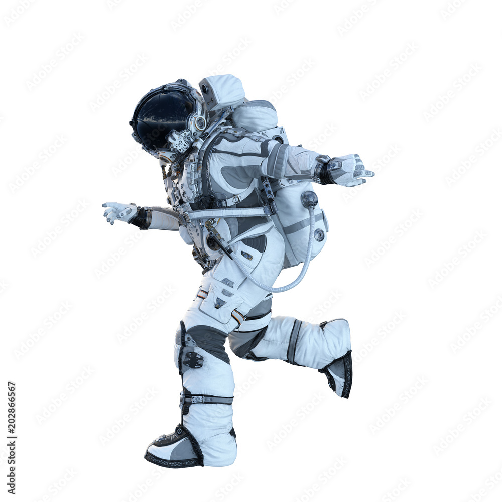 Astronaut on white. Mixed media Astronaut on white. Mixed media