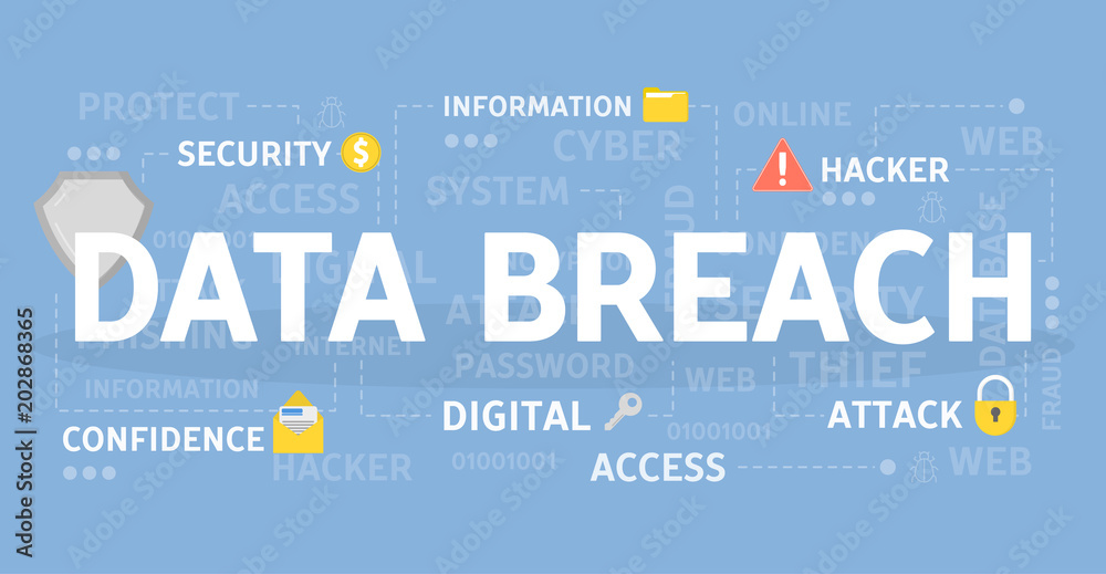 Data breach concept. Data breach concept.