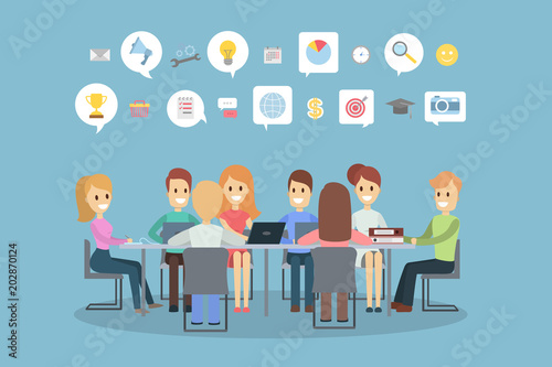 People meeting together.