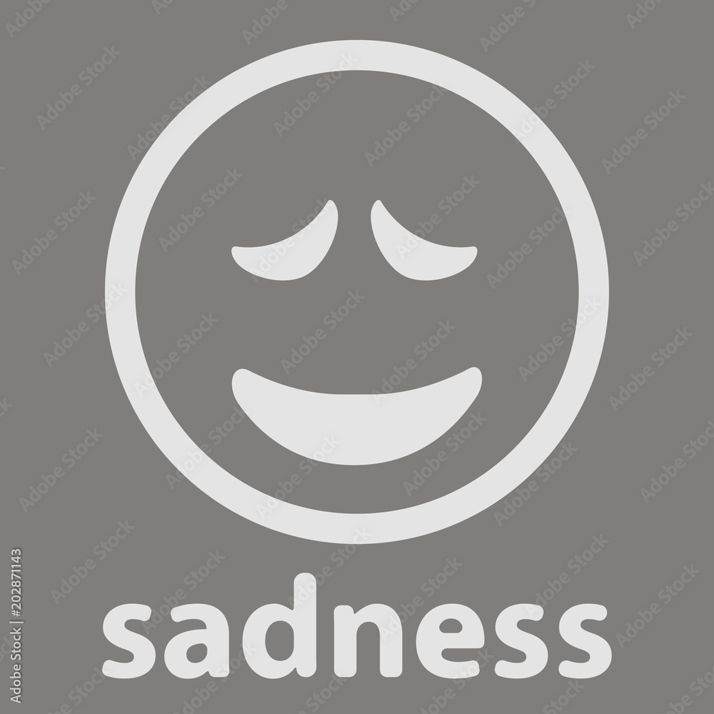 Sadness grey smile Sadness grey smile
