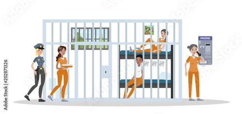 Female prison interior.