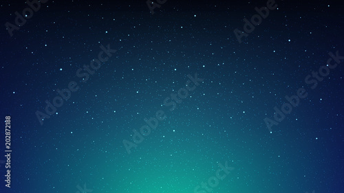Fotografie, Obraz Night shining starry sky, blue space background with stars, cosmos