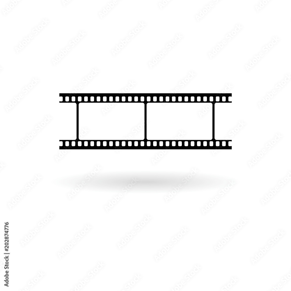 Blank film strip, film frame icon