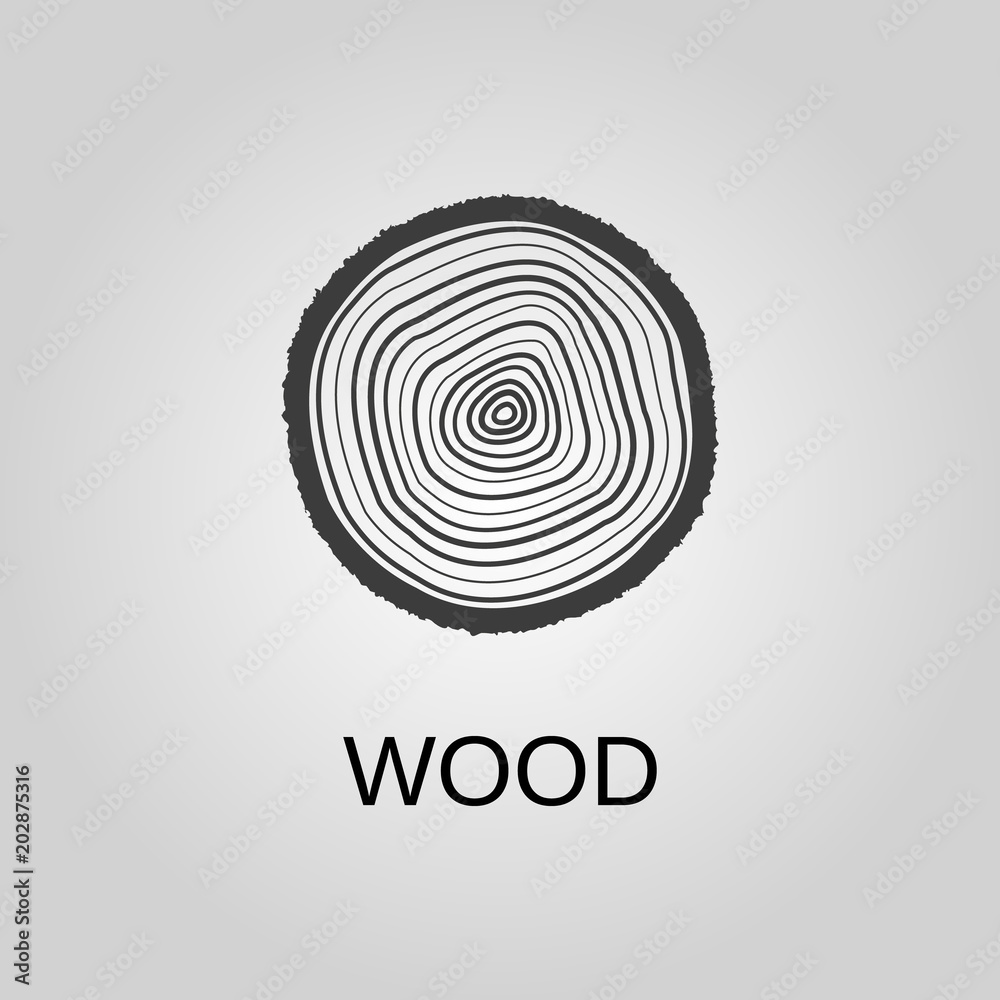 Wood icon. Wood symbol. Flat design. Stock - Vector illustration Stock  Vector | Adobe Stock