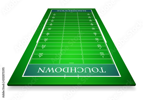 detailed illustration of an American Football fields with perspective, eps10 vector