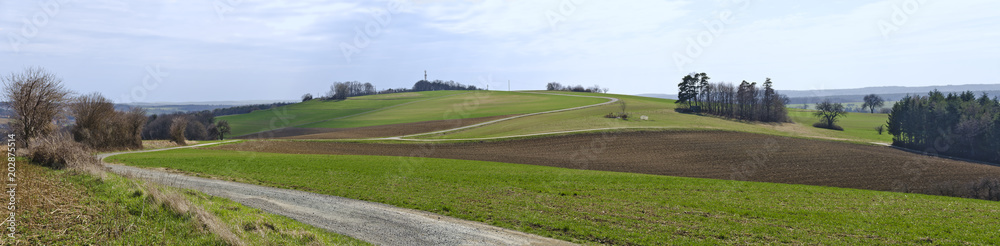 panoramic view of a spring landscape