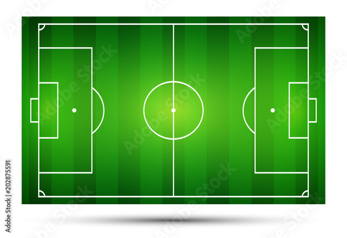vector illustration of football field, soccer field © Oleh