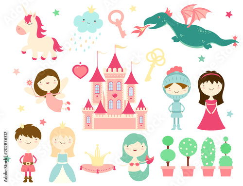 Collection of cute fairy-tale characters