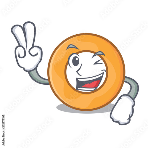 Two finger onion ring character cartoon