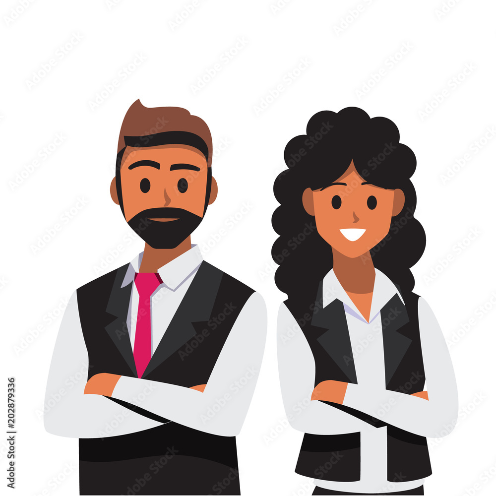 businessmen consulting  .Business people concept cartoon illustration