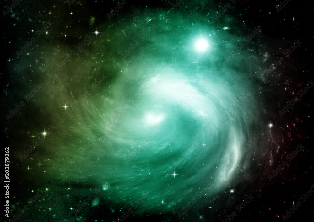 galaxy in a free space galaxy in a free space
