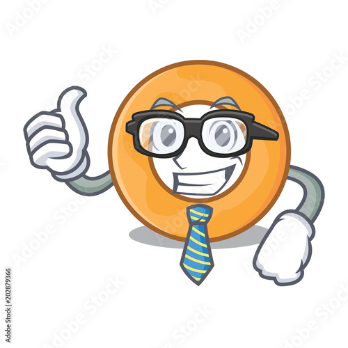 Businessman onion ring character cartoon