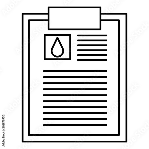 donation blood clipboard paper vector illustration design