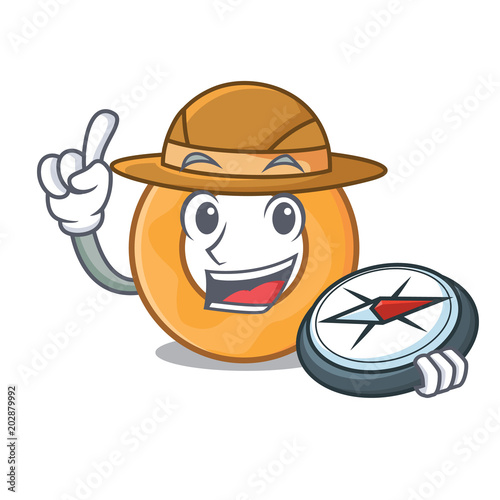 Explorer onion ring mascot cartoon