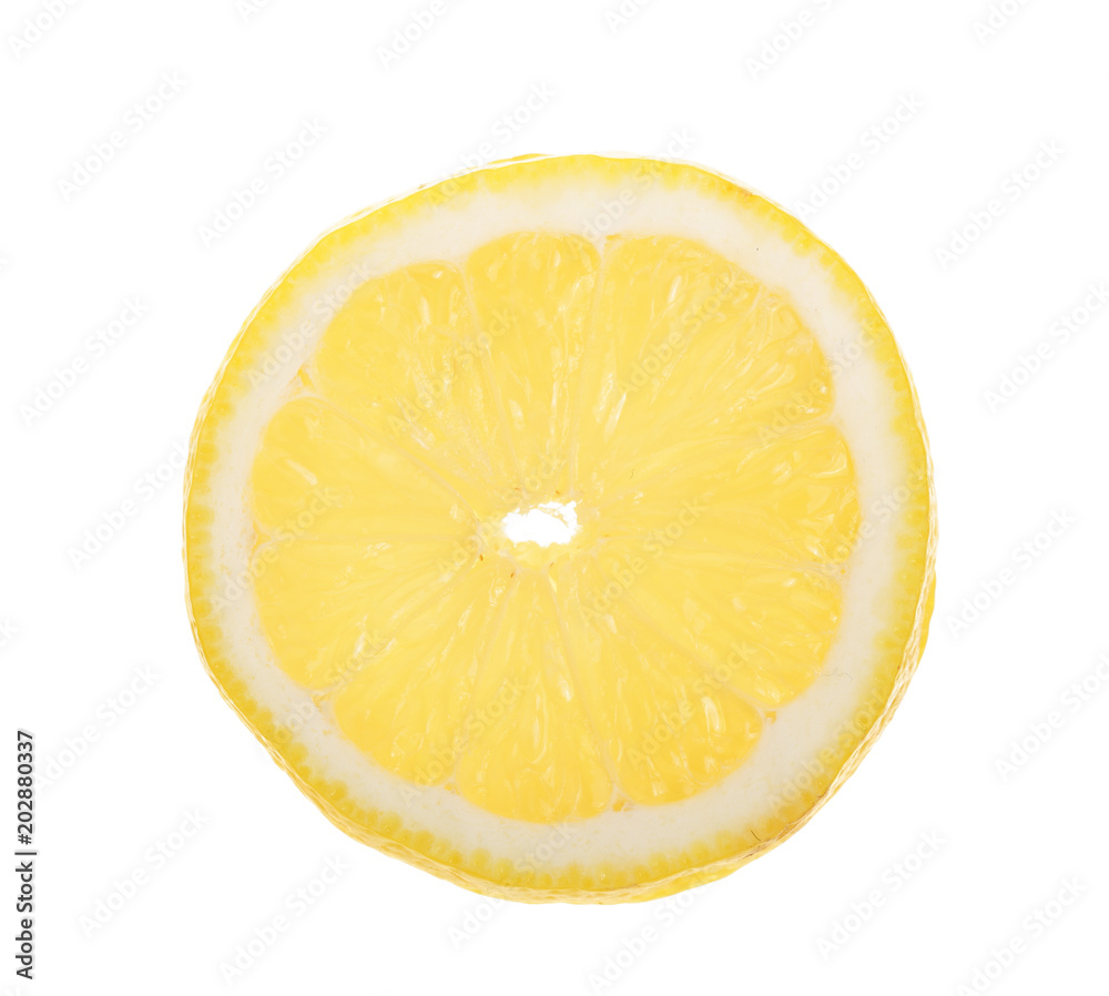 lemon slice isolated on white background closeup lemon slice isolated on white background closeup