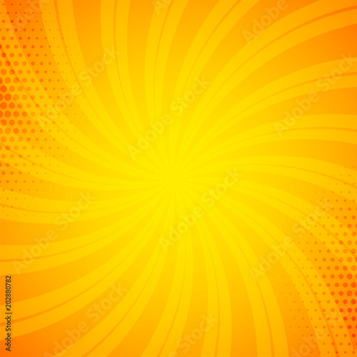 bright orange comic book background