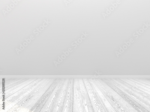 white wall wooden floor 3d redder background mock up template photo