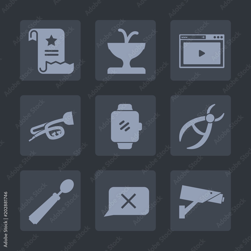 Premium set of fill icons. Such as dentist, web, file, trumpet, sign, clinic, spoon, sculpture, drill, music, dentistry, video, smart, kitchen, sound, camera, medical, website, paper, water, dinner Premium set of fill icons. Such as dentist, web, file, trumpet, sign, clinic, spoon, sculpture, drill, music, dentistry, video, smart, kitchen, sound, camera, medical, website, paper, water, dinner