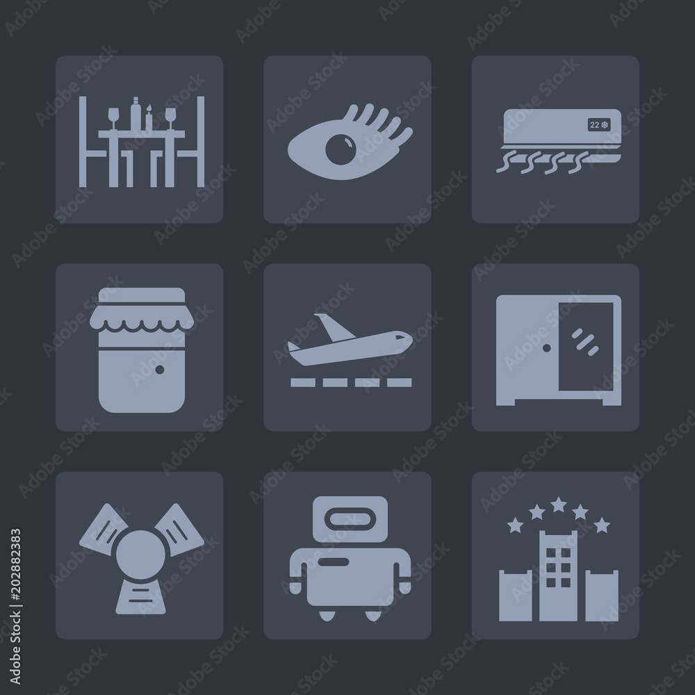 Premium set of fill icons. Such as interior, health, electric, conditioning, girl, healthy, furniture, food, airport, robot, airplane, spoon, technology, jam, travel, cold, pot, jar, vacation, home Premium set of fill icons. Such as interior, health, electric, conditioning, girl, healthy, furniture, food, airport, robot, airplane, spoon, technology, jam, travel, cold, pot, jar, vacation, home