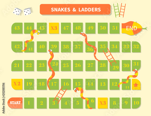 Ladder snakes game,Funny frame for children
