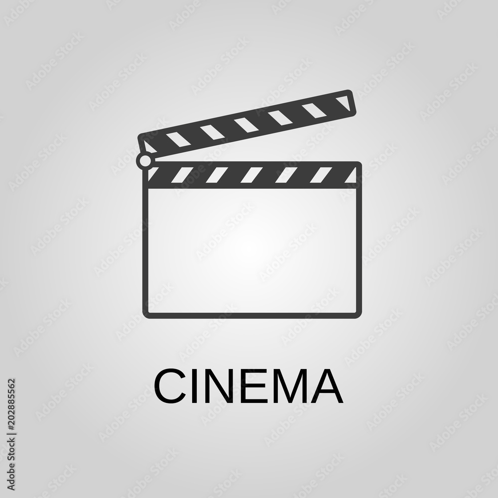 Cinema icon. Cinema symbol. Flat design. Stock - Vector illustration