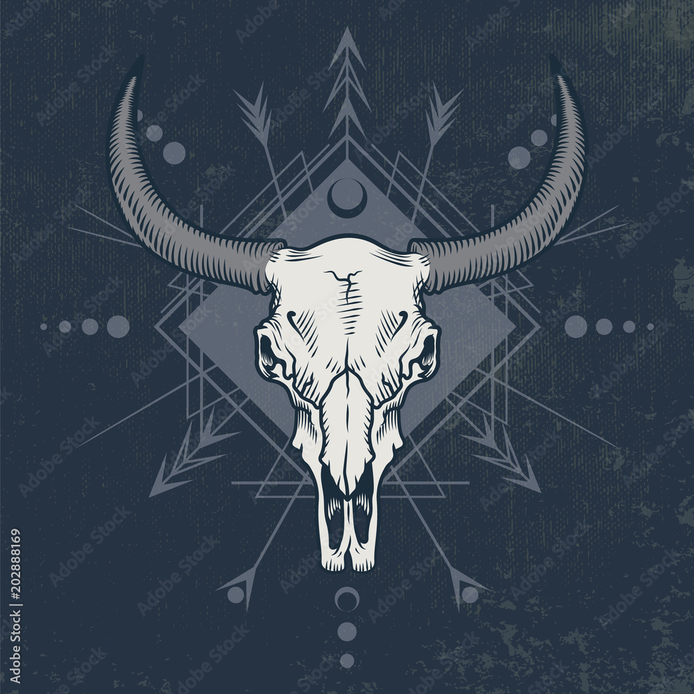 Tattoo uploaded by Tara • #davidetrifoni #bull #geometric #animal #Taurus •  Tattoodo