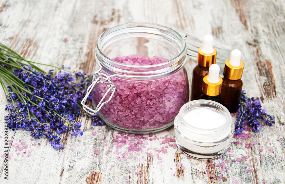Lavender and massage oil Lavender and massage oil
