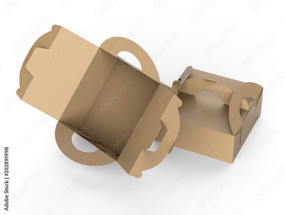 Obraz na plátně Kraft box with handle
