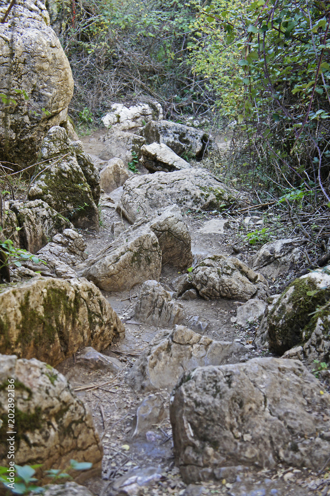 Spain, Paths, footpaths in the Torcal de Antequera, El Torcal de Antequera is a nature reserve in the Sierra del Torcal mountain range Spain, Paths, footpaths in the Torcal de Antequera, El Torcal de Antequera is a nature reserve in the Sierra del Torcal mountain range
