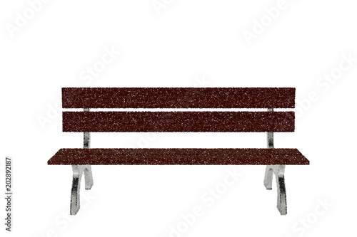Park bench. Isolated on whi...