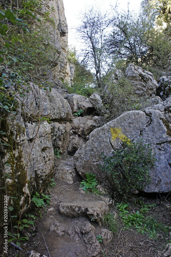 Spain, Paths, footpaths in the Torcal de Antequera, El Torcal de Antequera is a nature reserve in the Sierra del Torcal mountain range