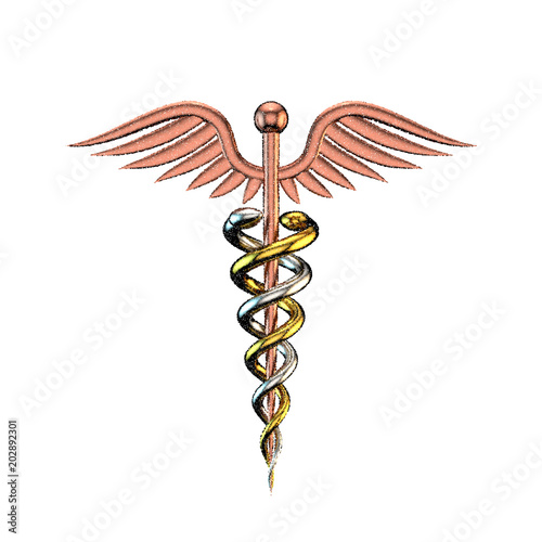 Metallic medical symbol. Is...