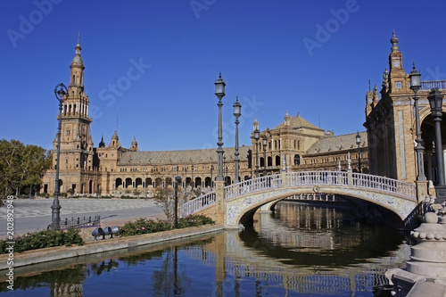 Spain  Andalusia  city of Seville  Plaza de Espana
